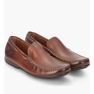 Frye Men’s Leather Lewis Venetian Loafers in Cognac
